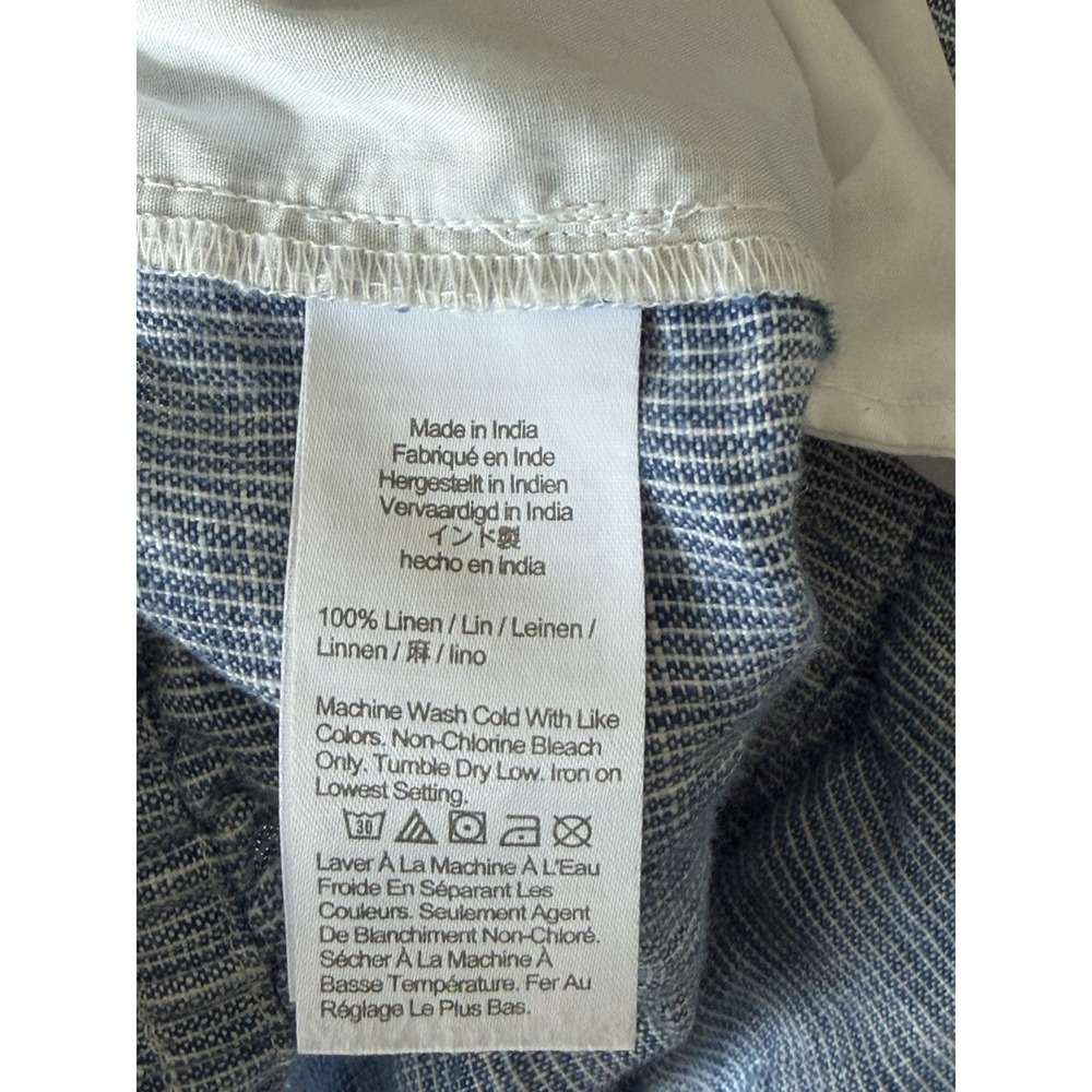 J.Crew Crewcuts Girls 10 100% Linen Pants Blue Drawstring EUC - Picture 5 of 6